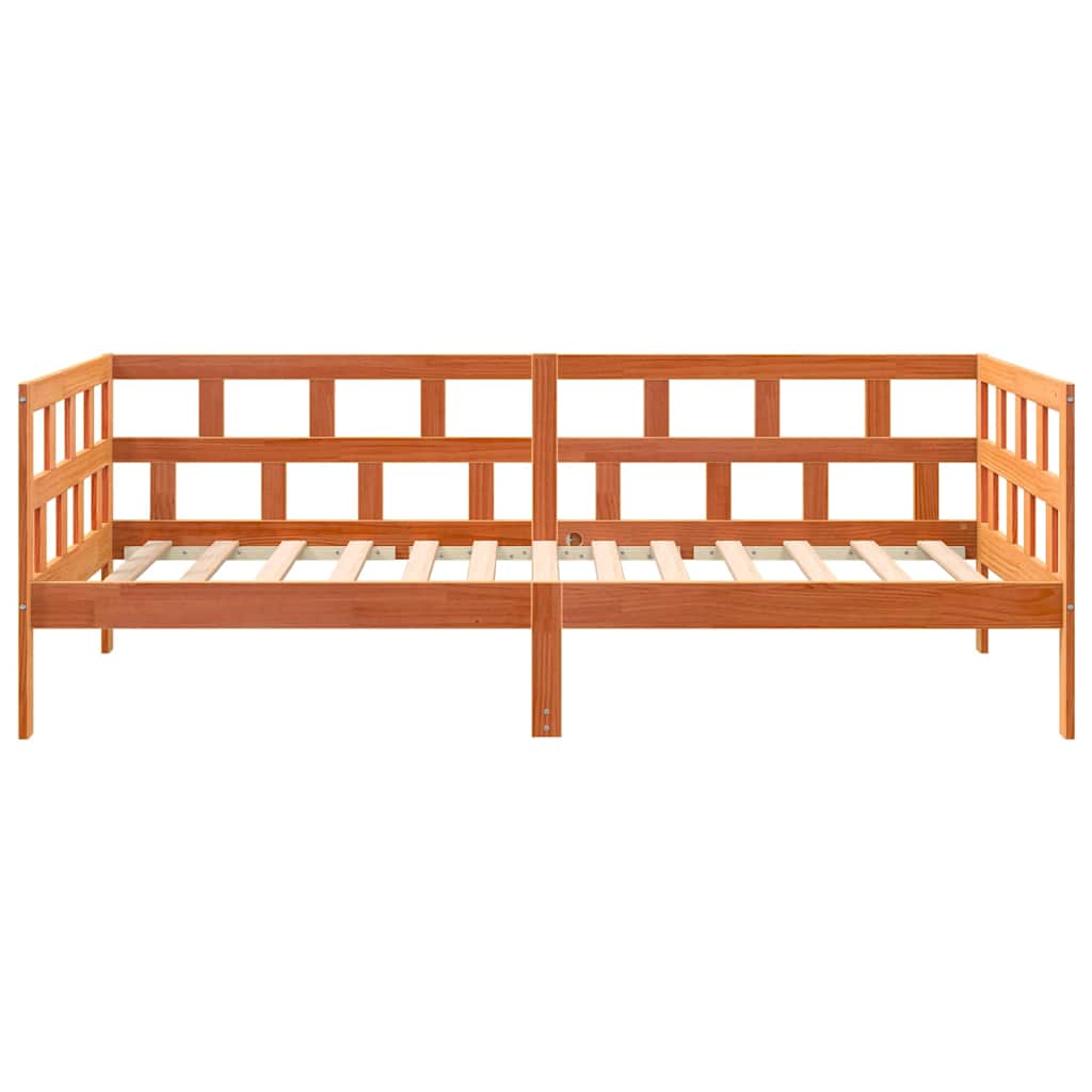 Wax Brown Solid Pine Day Bed Frame 90x200 cm - No Mattress