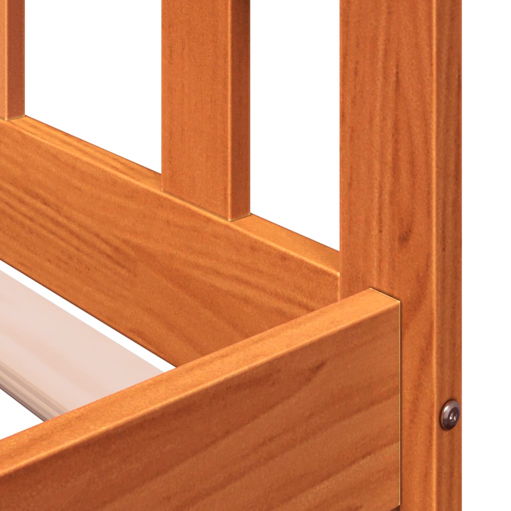 Solid Pine Day Bed Wax Brown 80x200cm - No Mattress Included