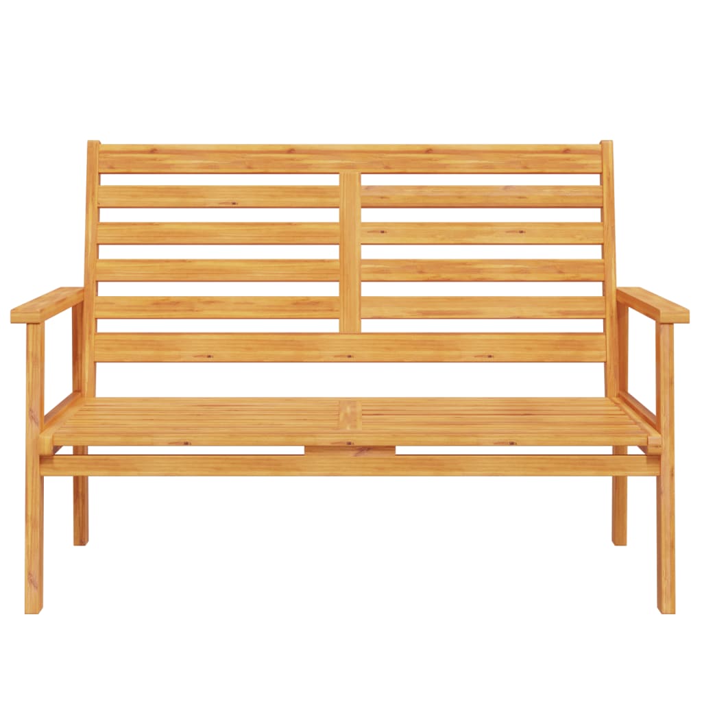 Solid Acacia Garden Sofa Bench - 120 cm Natural Wood Finish