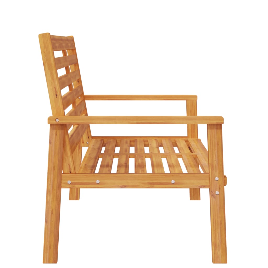 Solid Acacia Garden Sofa Bench - 120 cm Natural Wood Finish