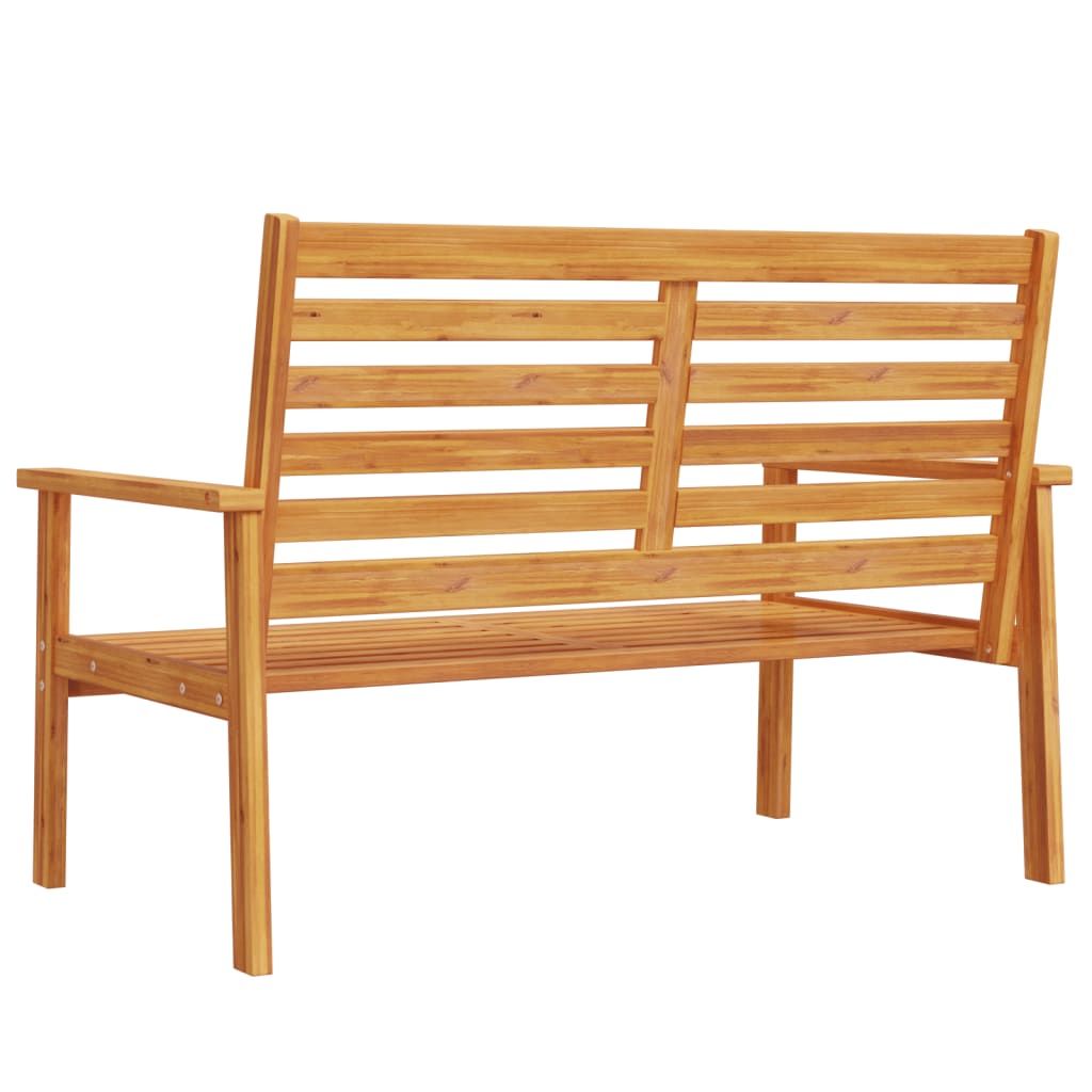 Solid Acacia Garden Sofa Bench - 120 cm Natural Wood Finish