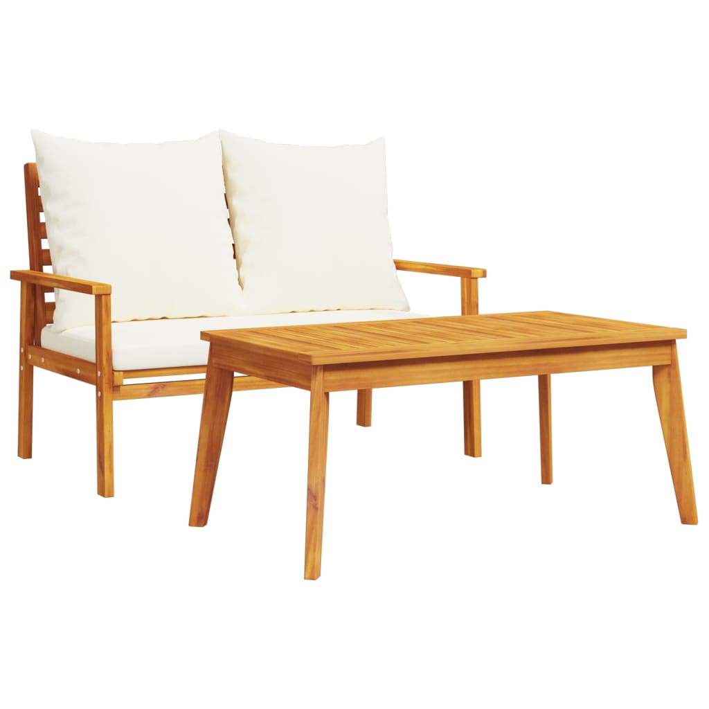 Natural Acacia Wood Garden Set with Cushions - Stylish & Durable