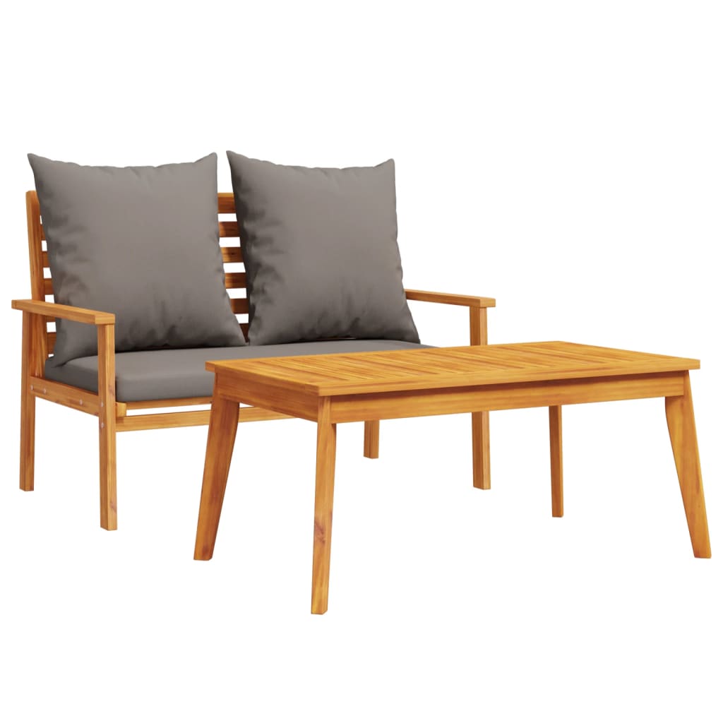 Solid Wood Acacia Garden Set with Cushions - Elegant & Durable