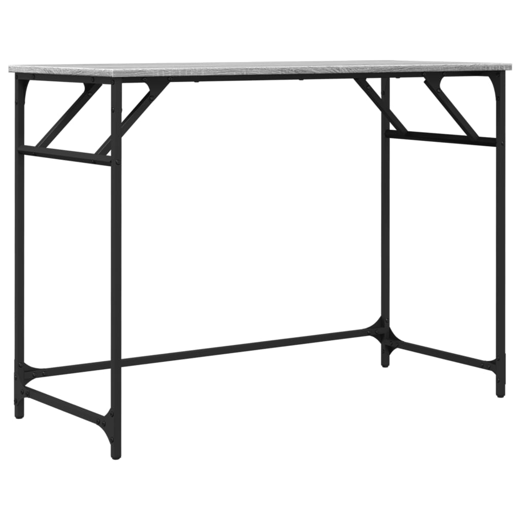 Grey Sonoma Desk, Engineered Wood & Steel, 100x45x76 cm