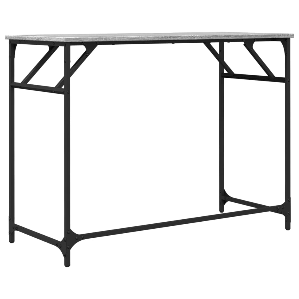 Grey Sonoma Desk, Engineered Wood & Steel, 100x45x76 cm