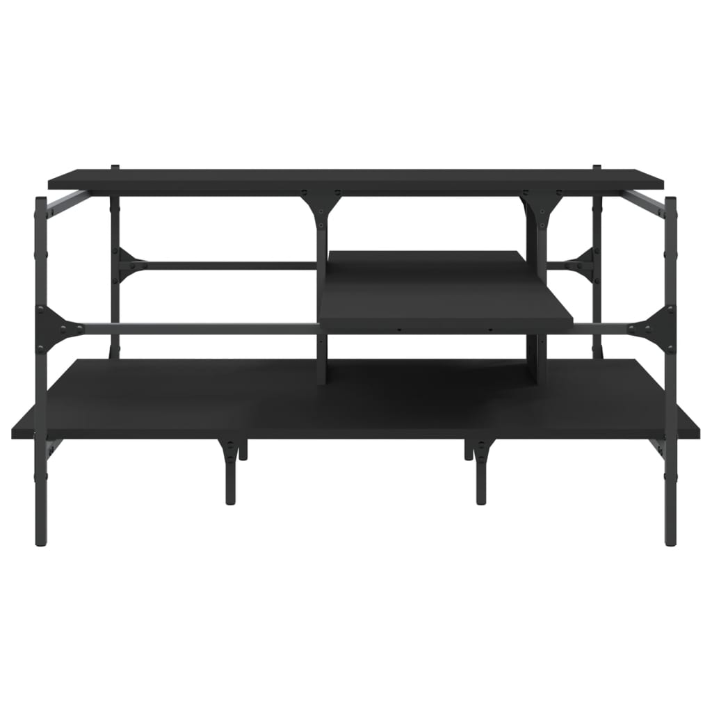Coffee Table Black 100x100x48.5 cm Engineered Wood