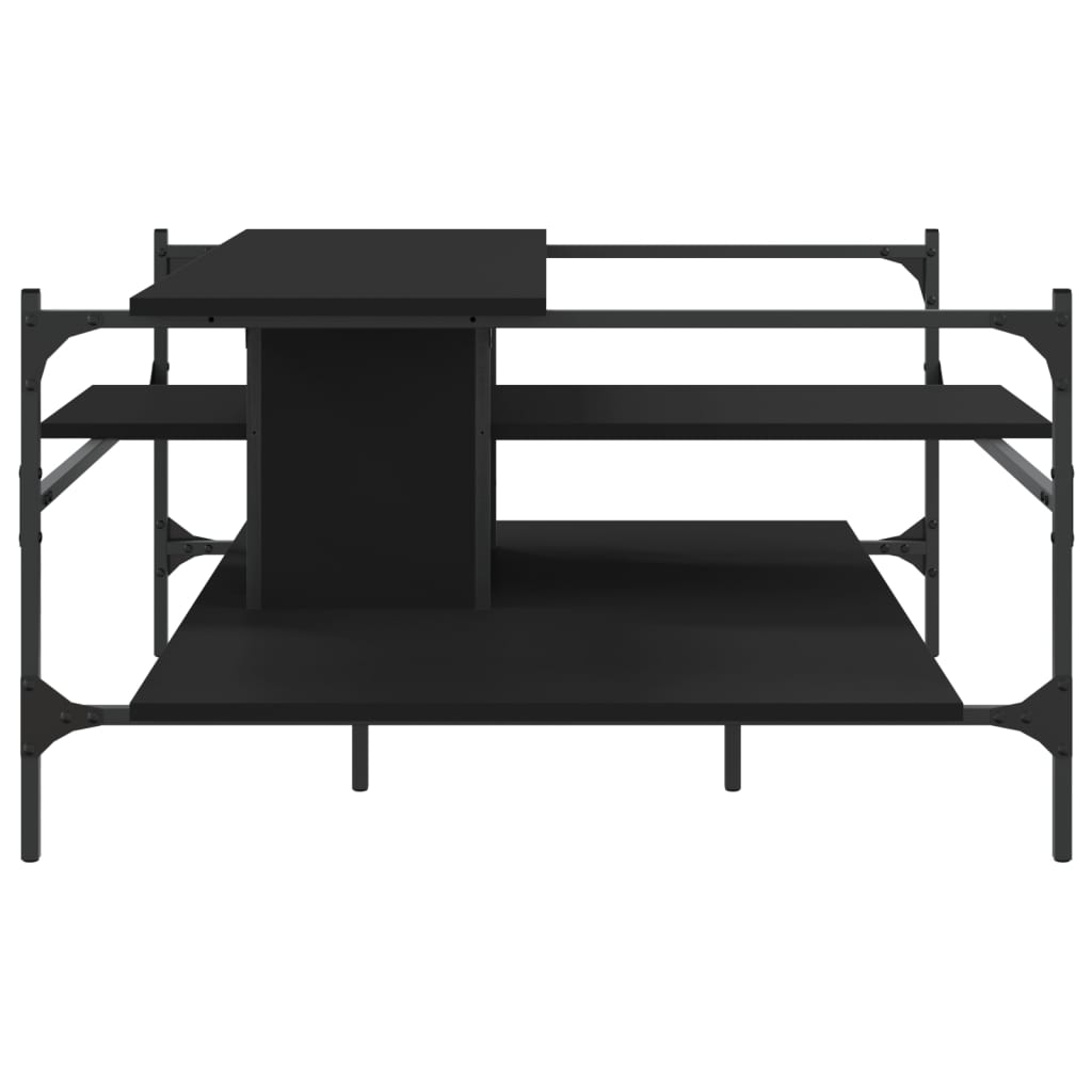Coffee Table Black 100x100x48.5 cm Engineered Wood