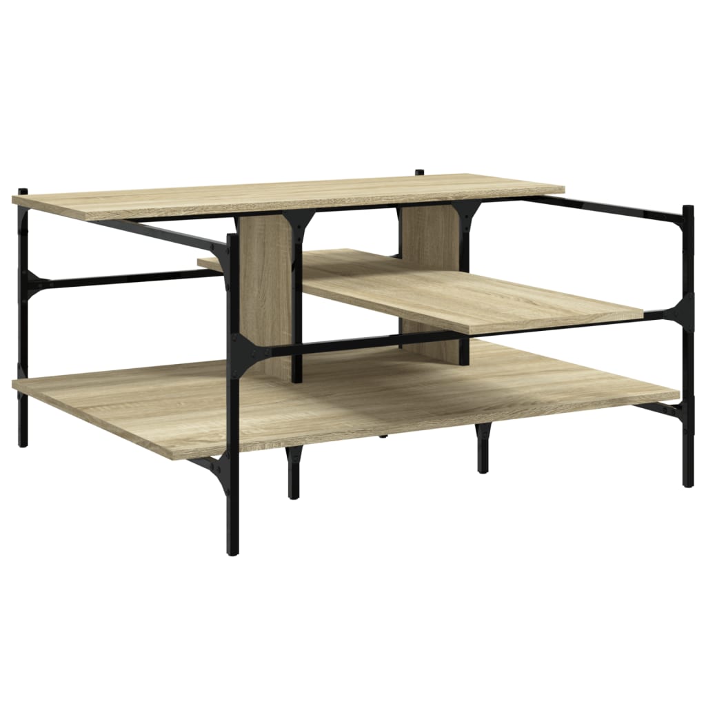 Coffee Table Sonoma Oak 100x100x48.5 cm Engineered Wood
