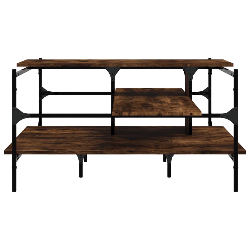 Coffee Table Smoked Oak 100x100x48.5 cm Engineered Wood
