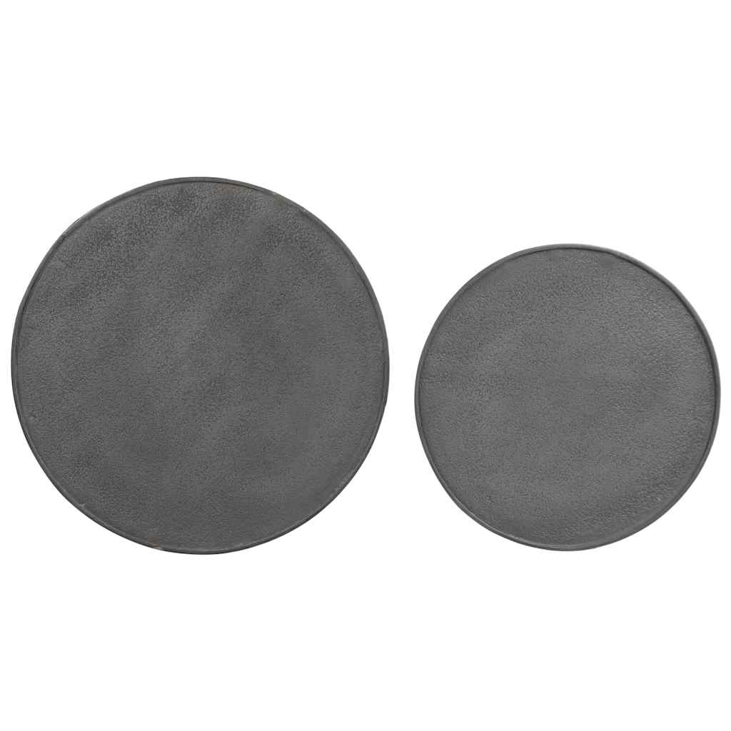 Coffee Table 2 pcs Black Engineered Wood