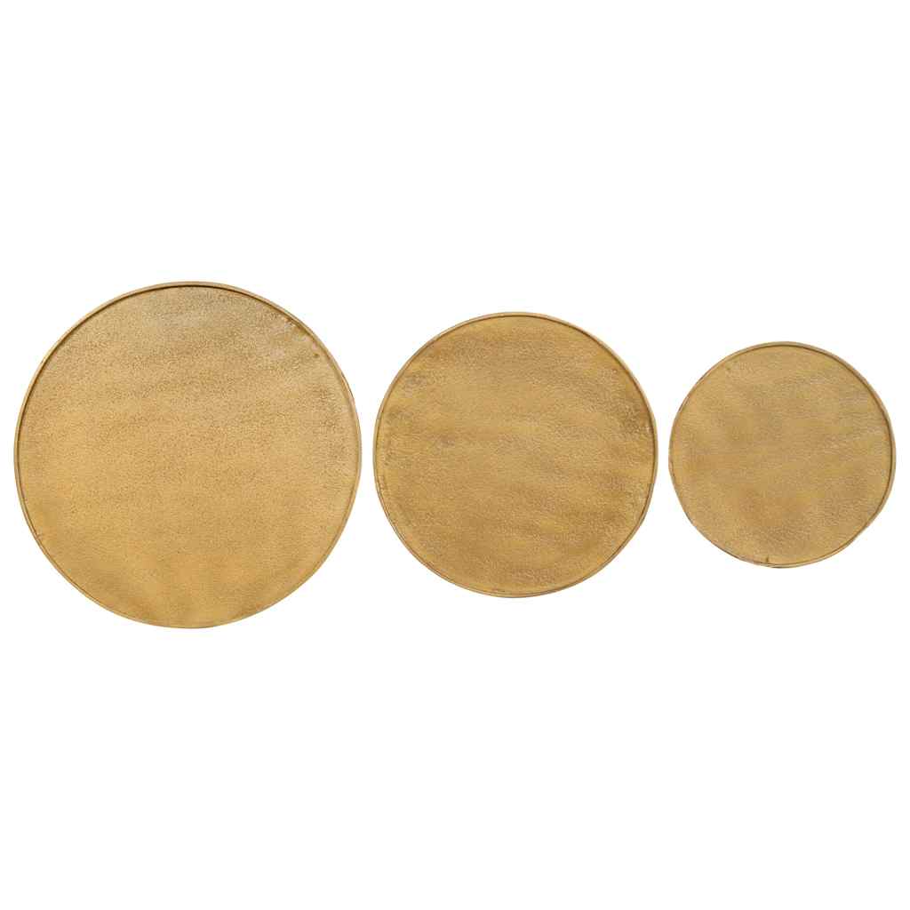 Coffee Table 3 pcs Golden Engineered Wood