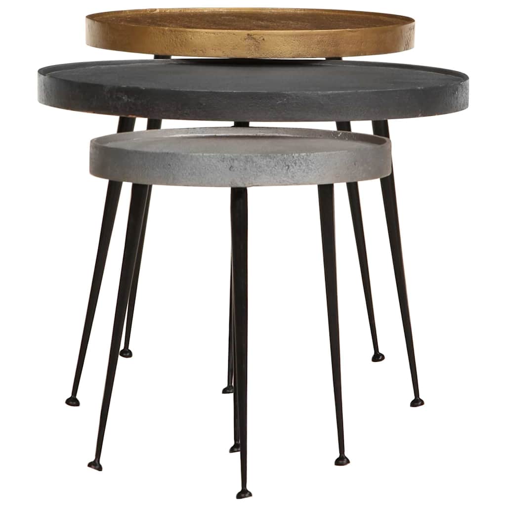 Coffee Table 3 pcs Multicolour Engineered Wood
