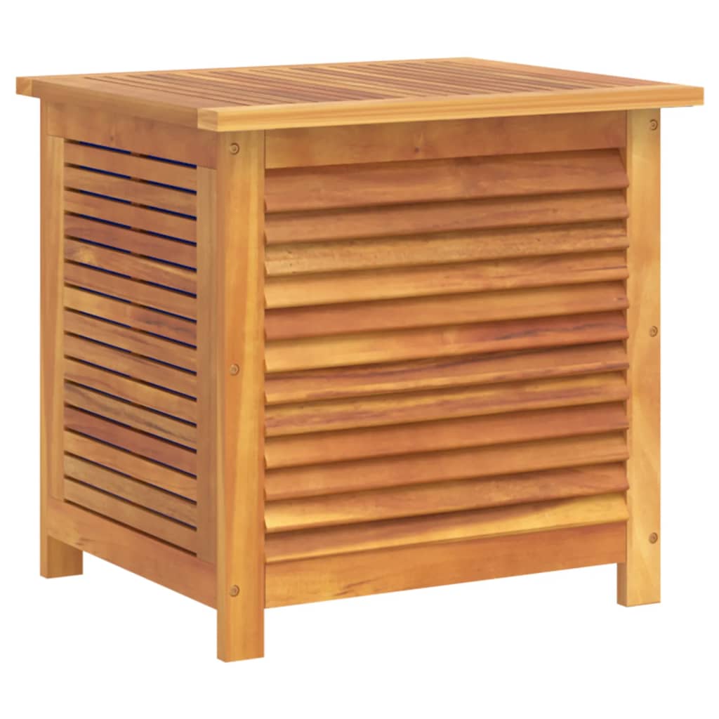 Acacia Wood Garden Storage Box with Louver 60x50x56 cm