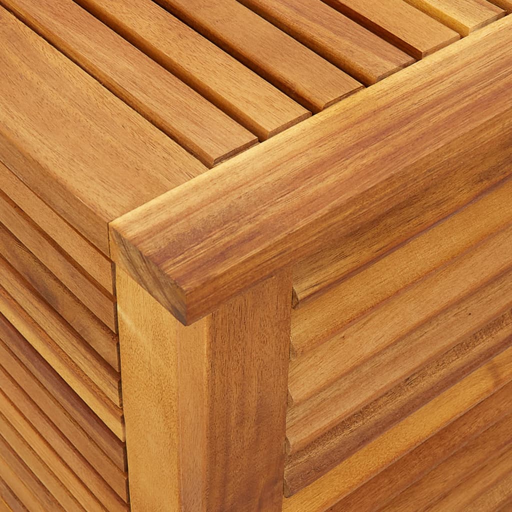 Acacia Wood Garden Storage Box with Louver 60x50x56 cm