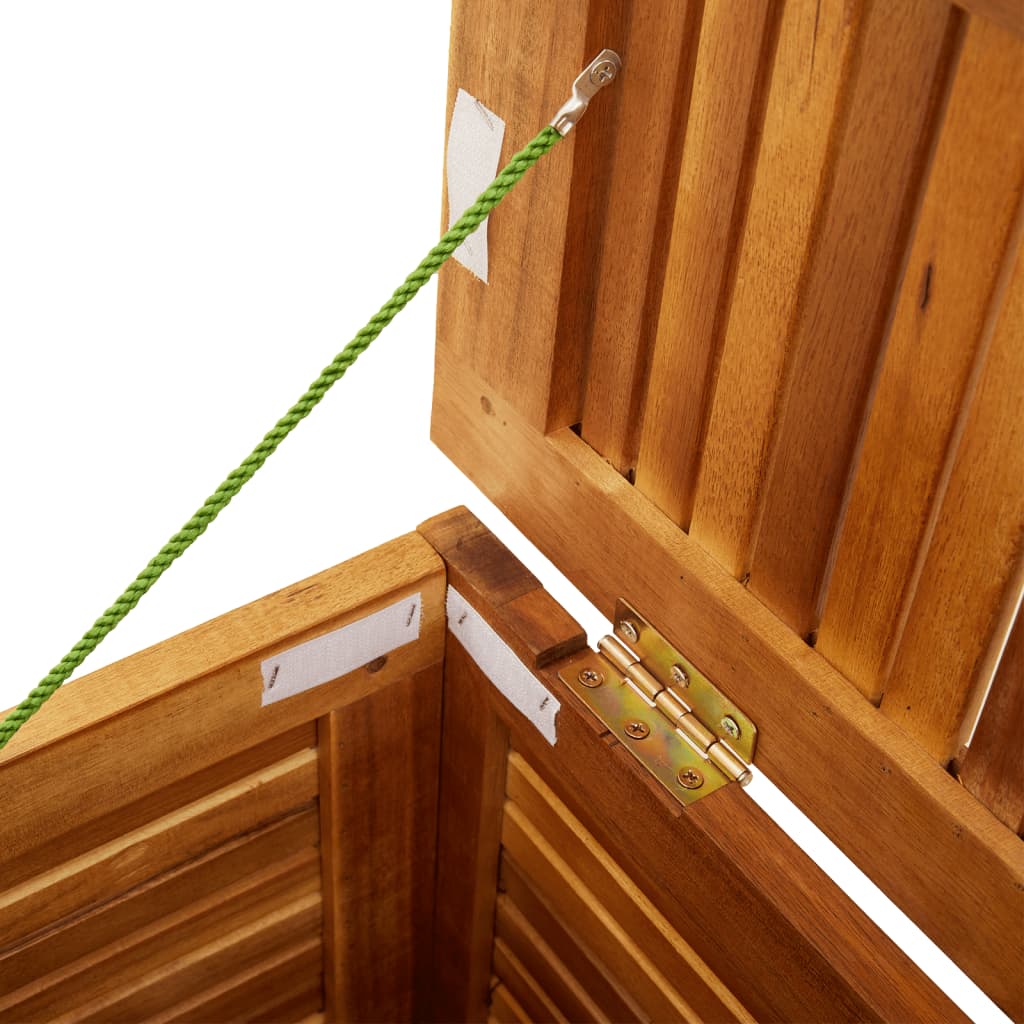 Acacia Wood Garden Storage Box with Louver 60x50x56 cm