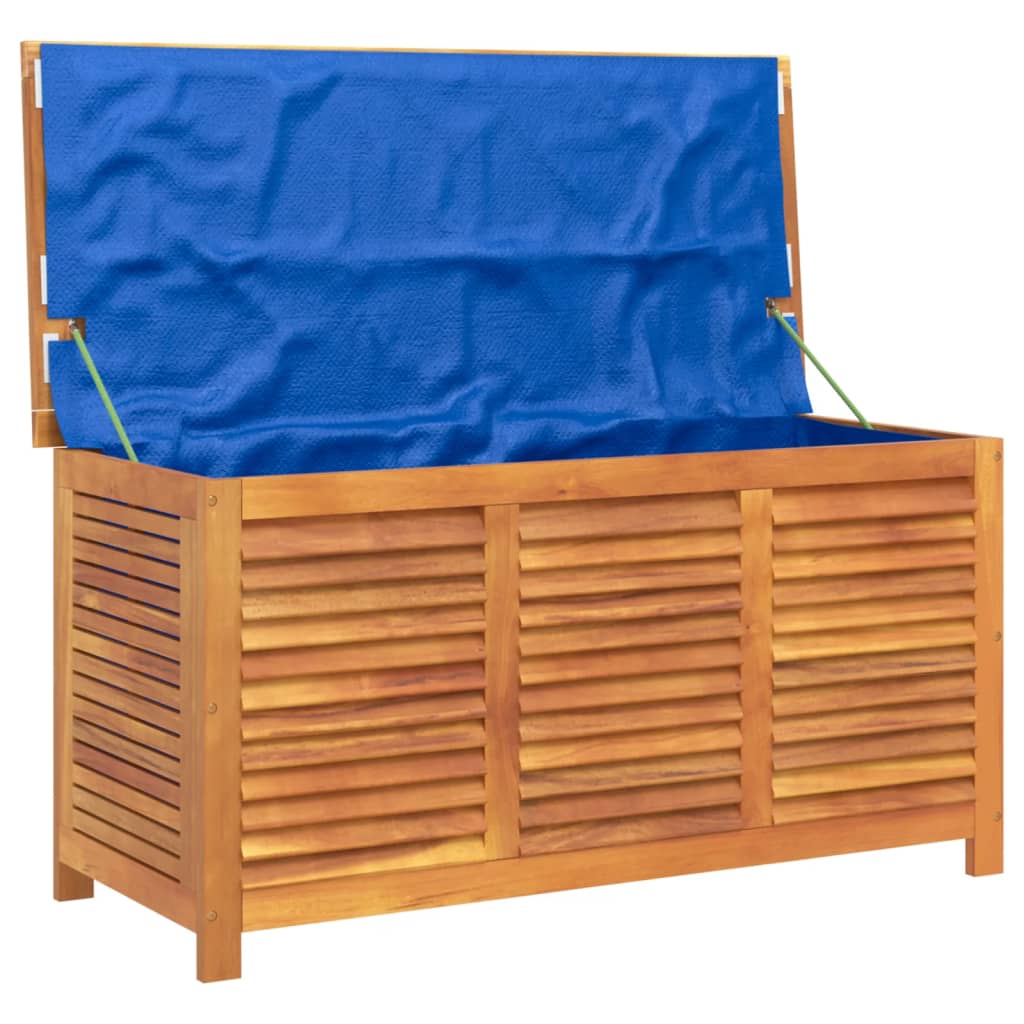 Acacia Wood Garden Storage Box with Louver 113x50x56 cm