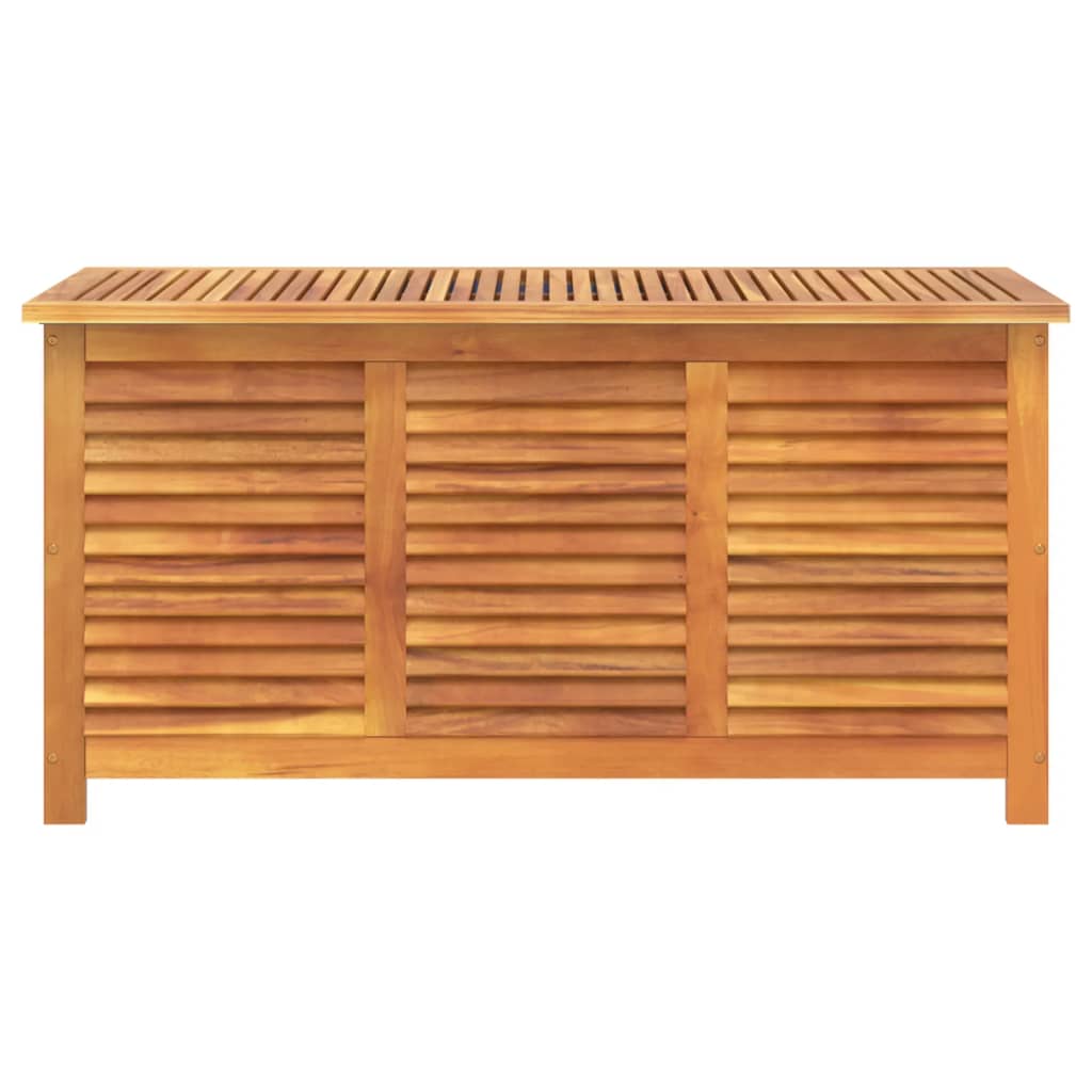 Acacia Wood Garden Storage Box with Louver 113x50x56 cm