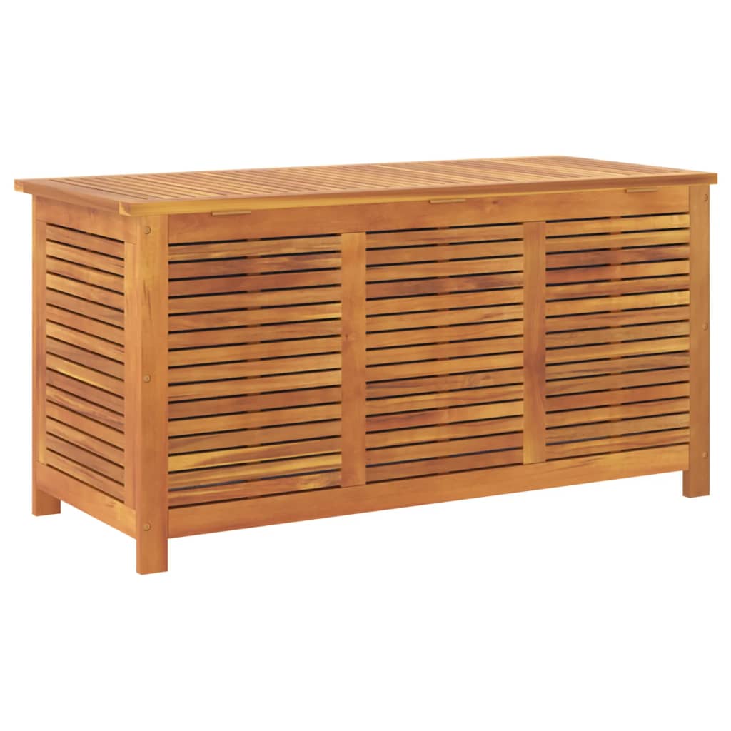Acacia Wood Garden Storage Box with Louver 113x50x56 cm