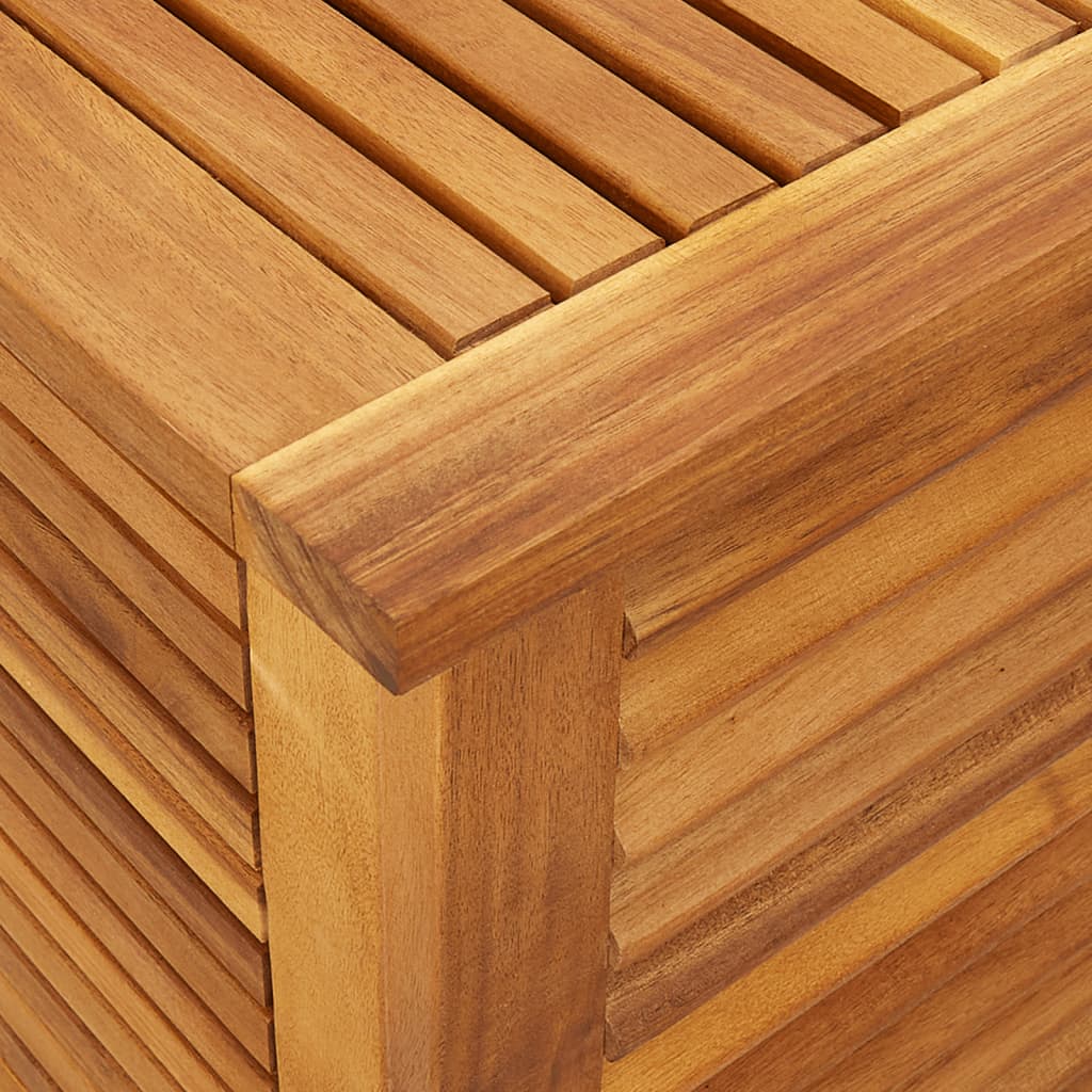 Acacia Wood Garden Storage Box with Louver 113x50x56 cm
