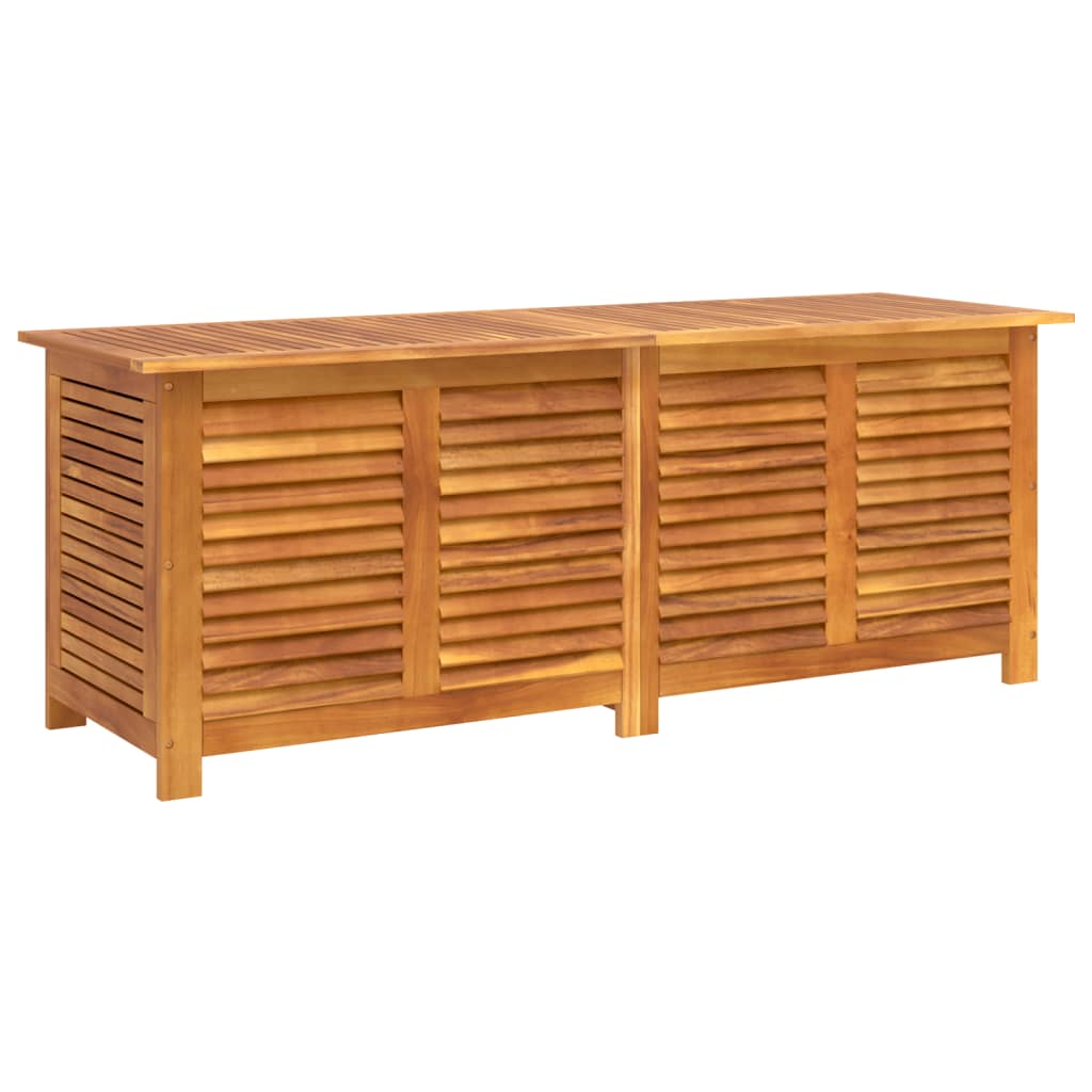 Acacia Wood Garden Storage Box with Louver 150x50x56 cm