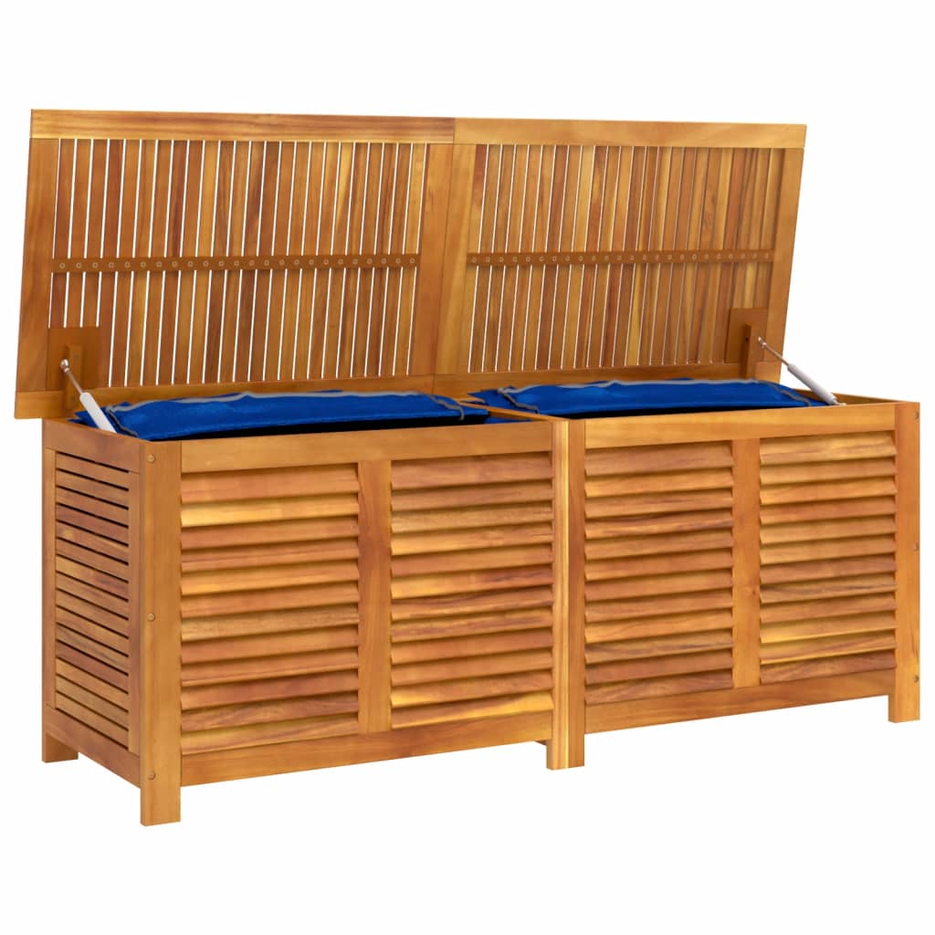 Acacia Wood Garden Storage Box with Louver 150x50x56 cm