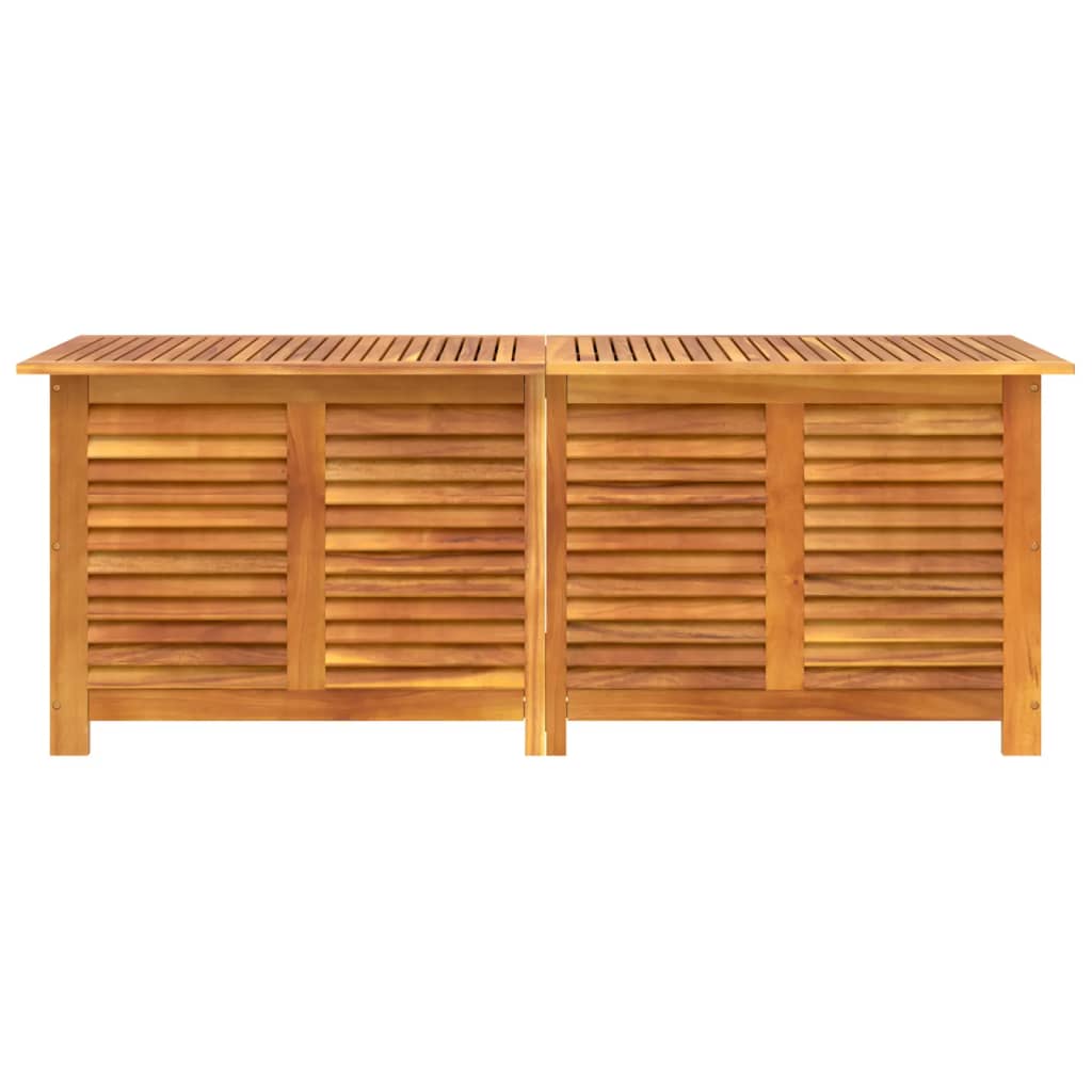 Acacia Wood Garden Storage Box with Louver 150x50x56 cm