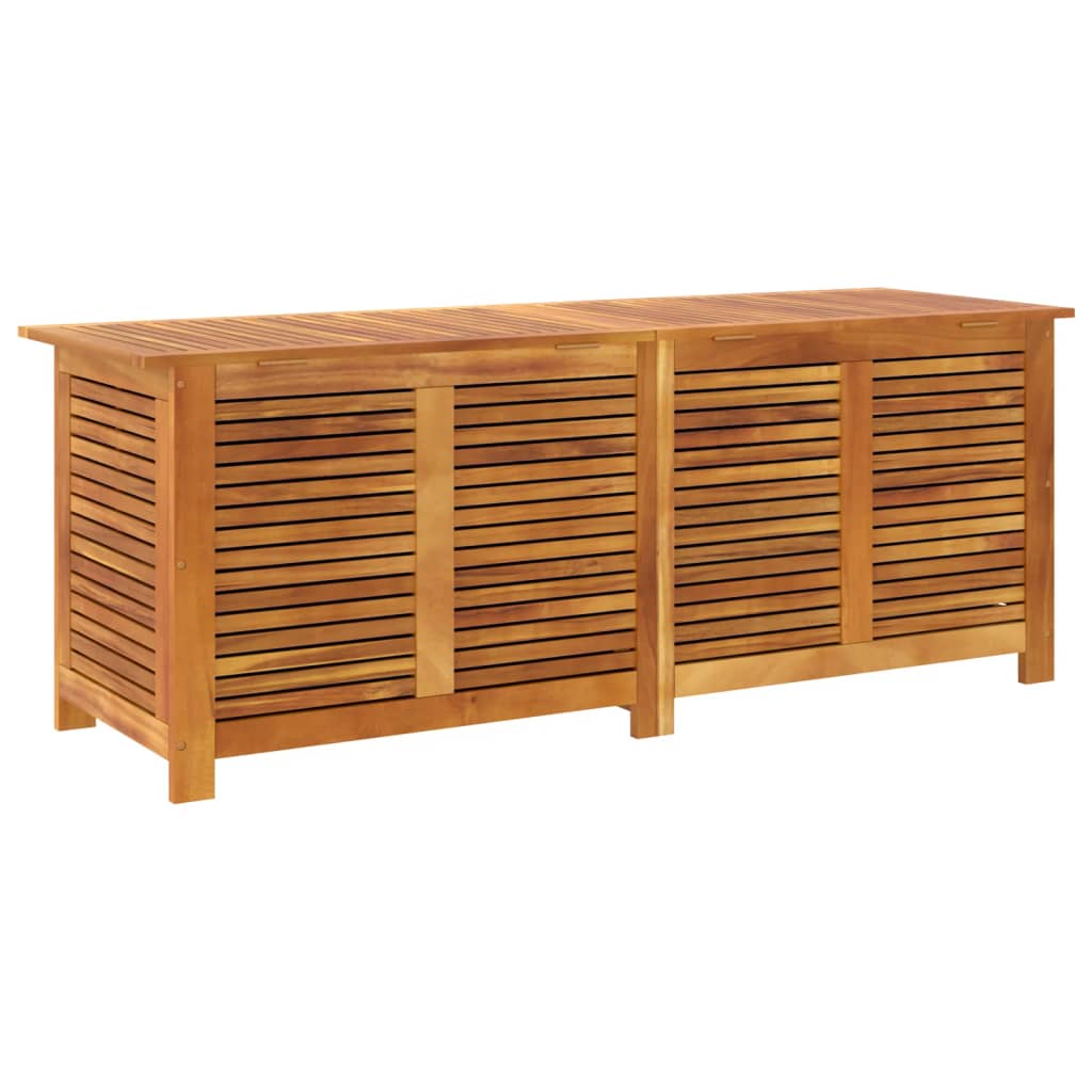 Acacia Wood Garden Storage Box with Louver 150x50x56 cm