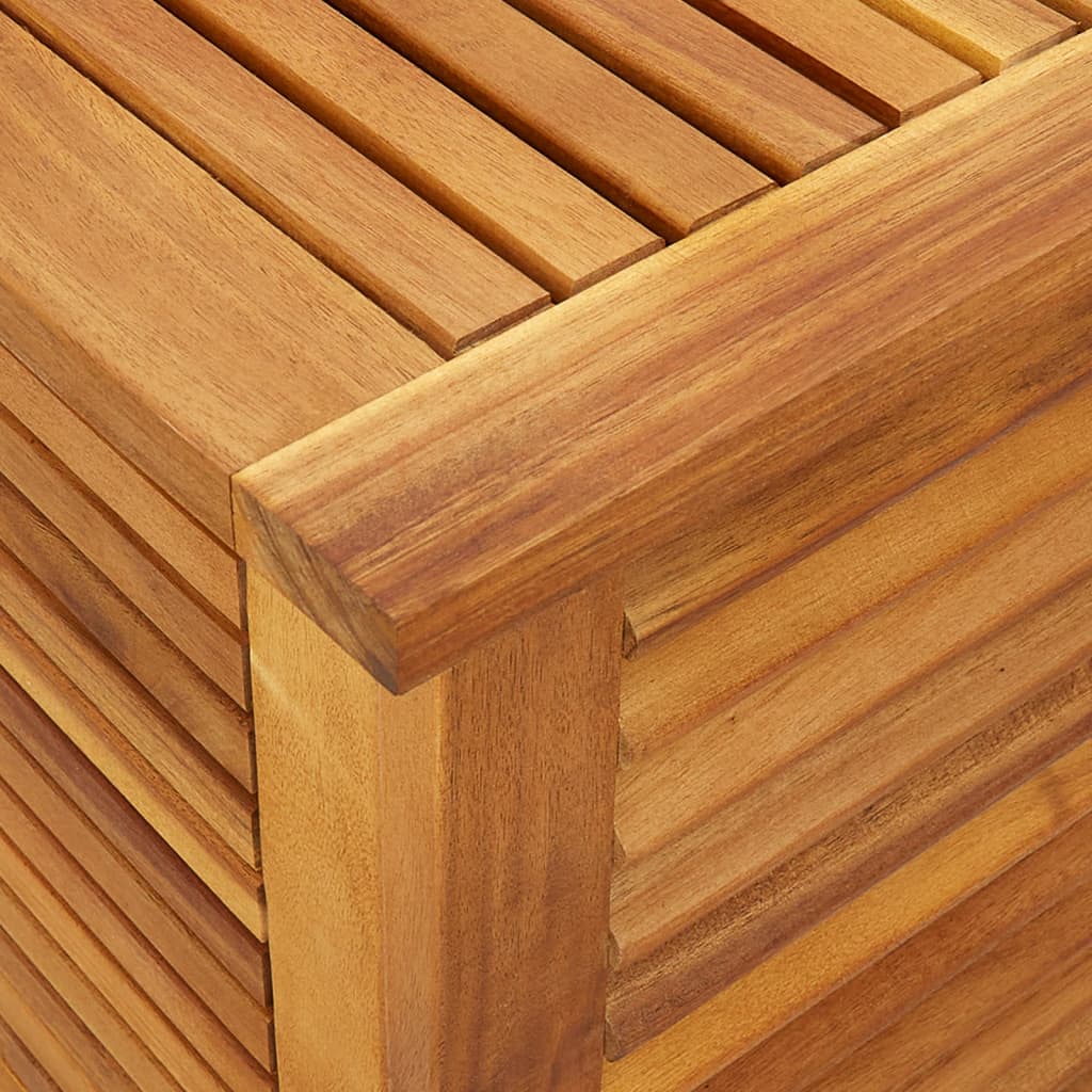 Acacia Wood Garden Storage Box with Louver 150x50x56 cm