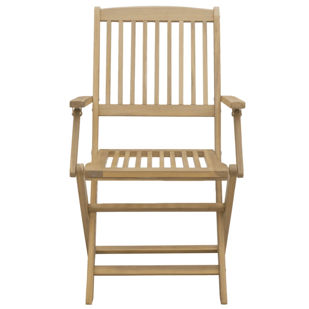 8-Piece Acacia Wood Folding Garden Chairs, 54.5x58x90 cm Set