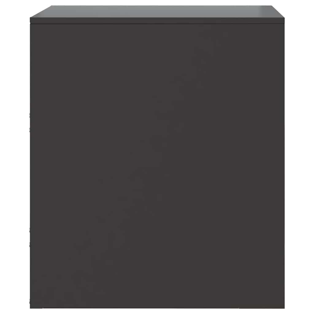 Black Steel Bedside Cabinets Set of 2 - 34.5x39x44 cm