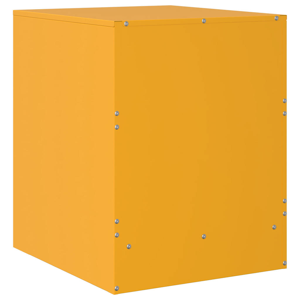 Yellow Steel Bedside Cabinets Set of 2 - 34.5x39x44 cm