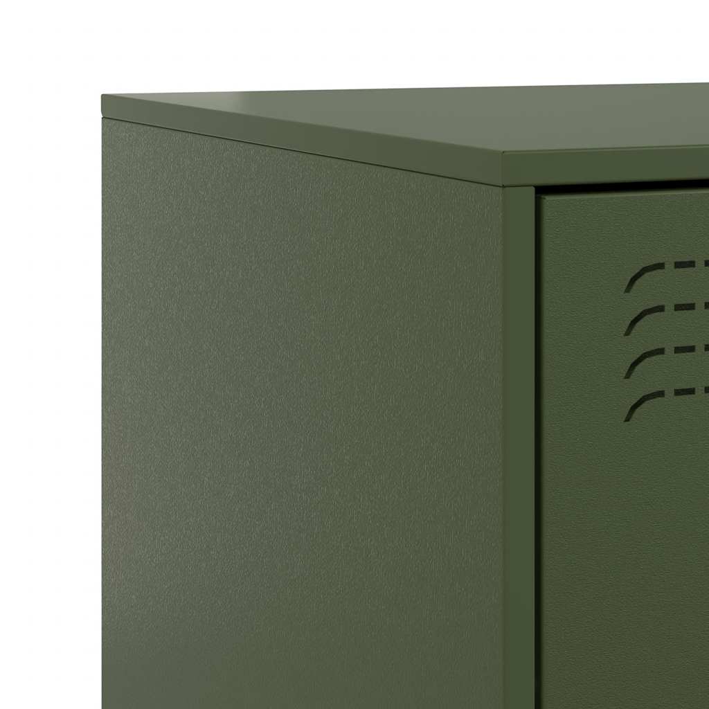 Set of 2 Green Steel Bedside Cabinets 34.5x39x44 cm