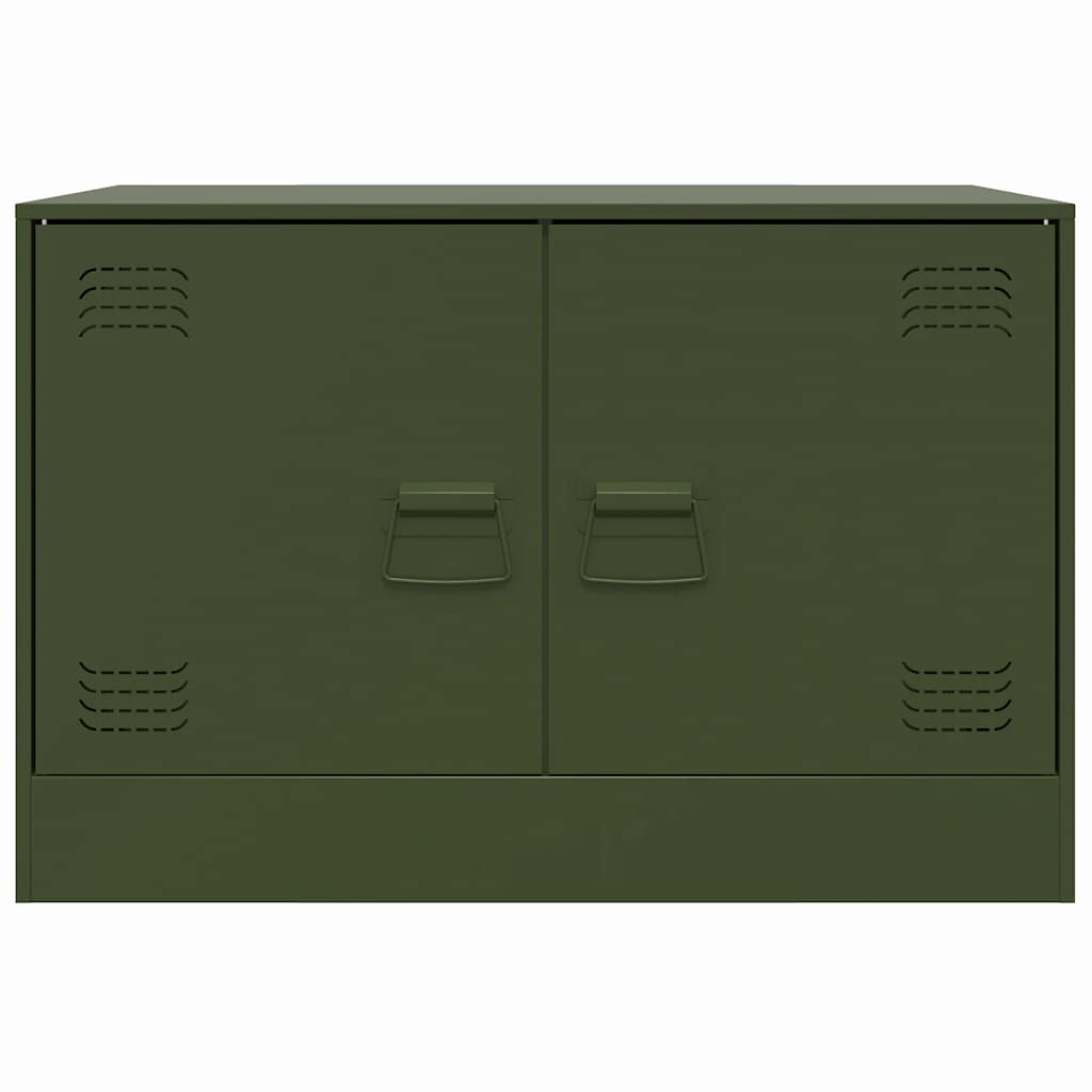 TV Cabinets 2 pcs Olive Green 67x39x44 cm Steel