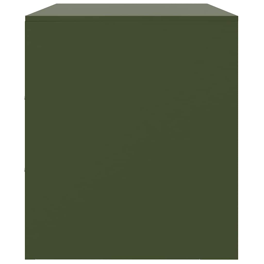 TV Cabinets 2 pcs Olive Green 67x39x44 cm Steel