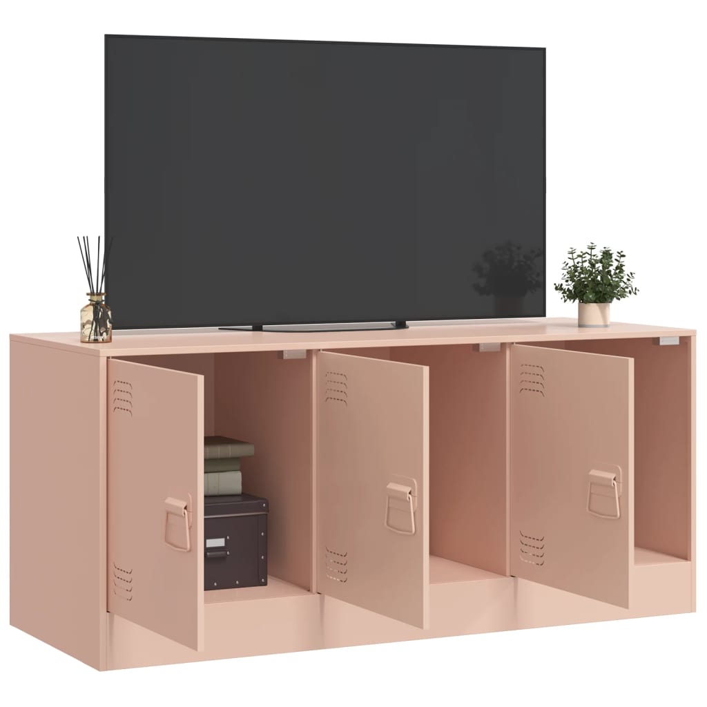 TV Cabinet Pink 99x39x44 cm Steel