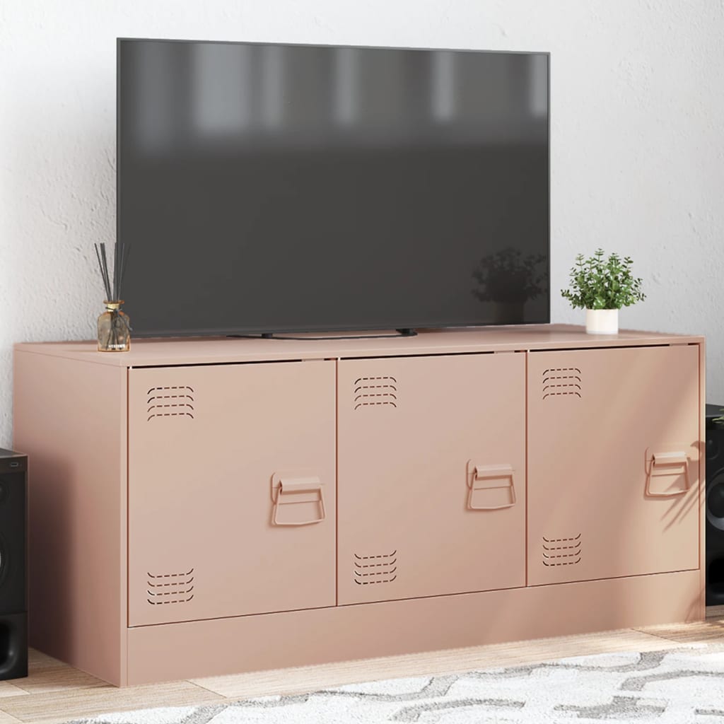 TV Cabinet Pink 99x39x44 cm Steel