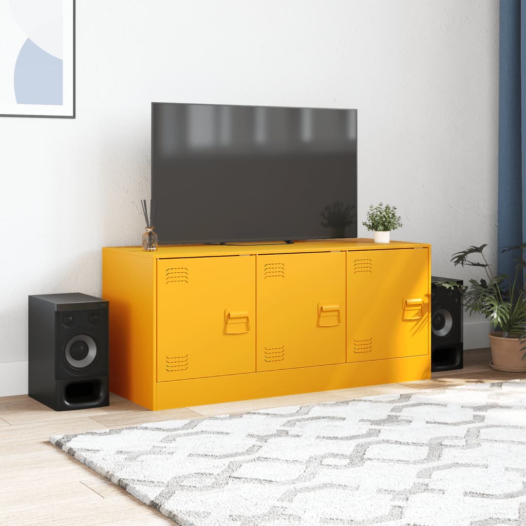 TV Cabinet Mustard Yellow 99x39x44 cm Steel