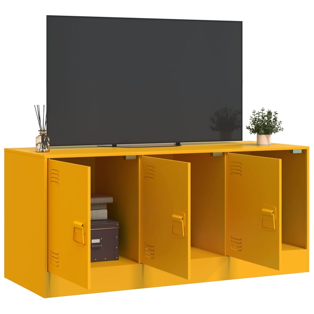 TV Cabinet Mustard Yellow 99x39x44 cm Steel