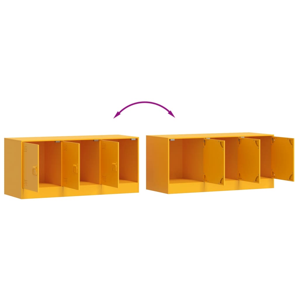 TV Cabinet Mustard Yellow 99x39x44 cm Steel