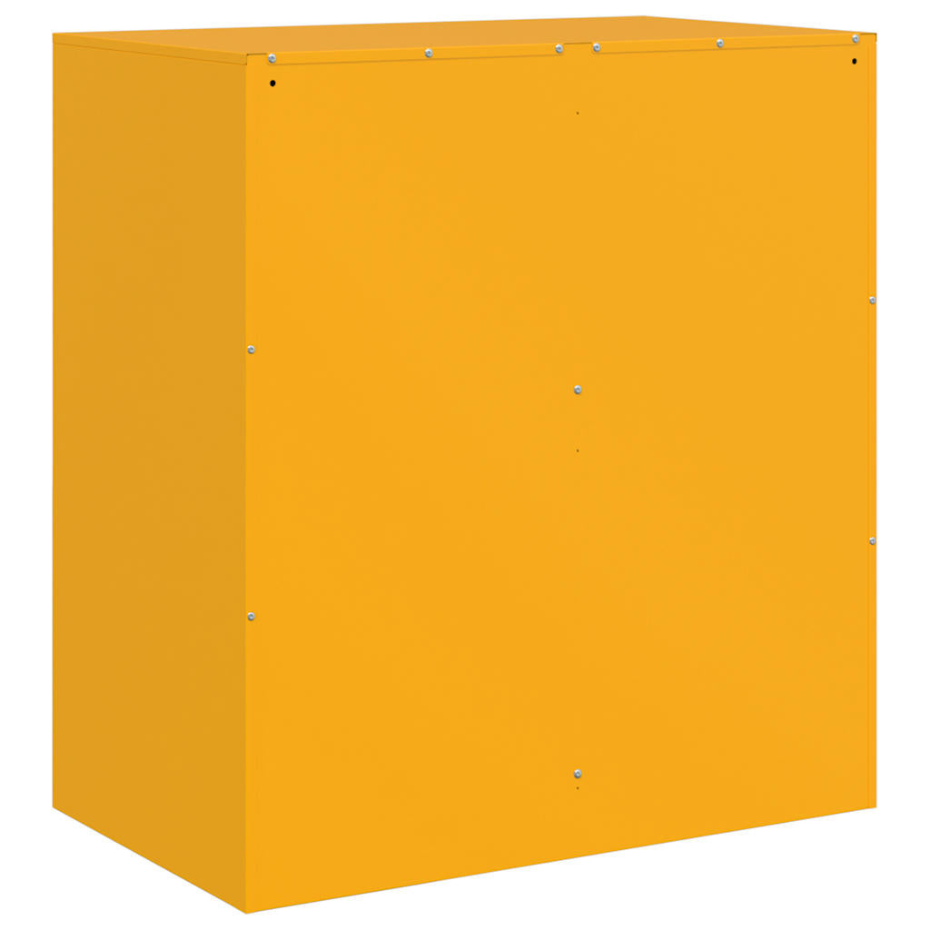 Mustard Yellow Steel Sideboard, 67x39x73 cm - Stylish Storage Solution