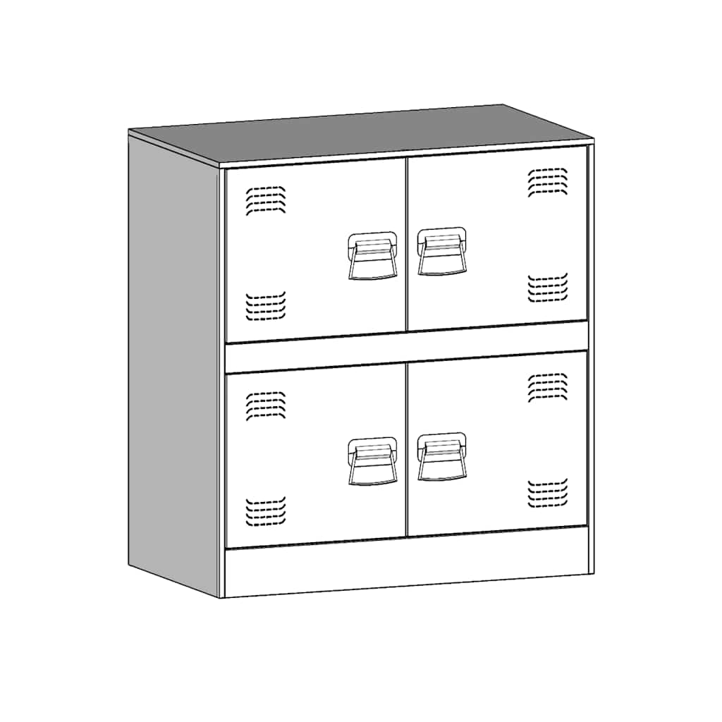 Mustard Yellow Steel Sideboard, 67x39x73 cm - Stylish Storage Solution