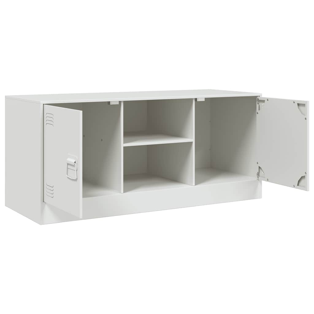 TV Cabinet White 99x39x44 cm Steel