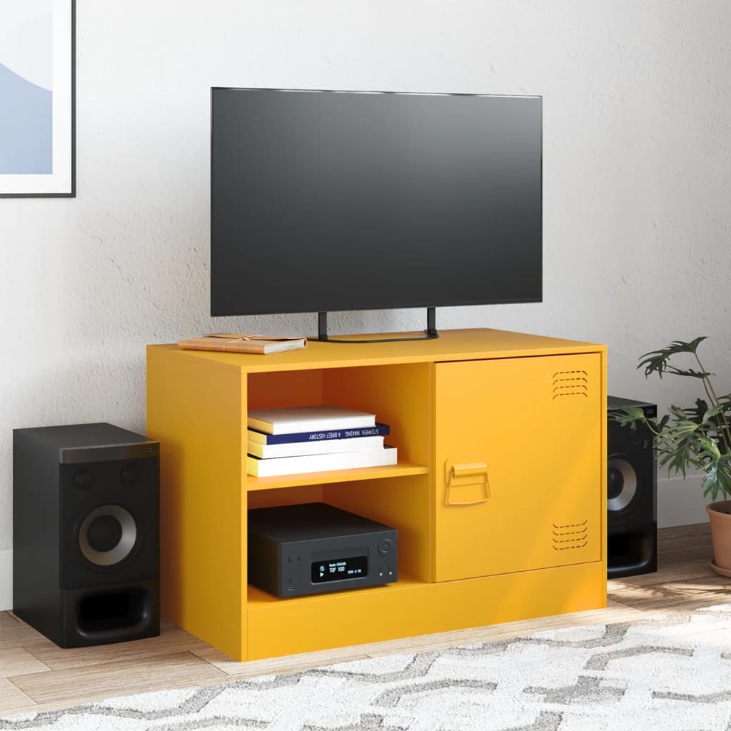 TV Cabinet Mustard Yellow 67x39x44 cm Steel