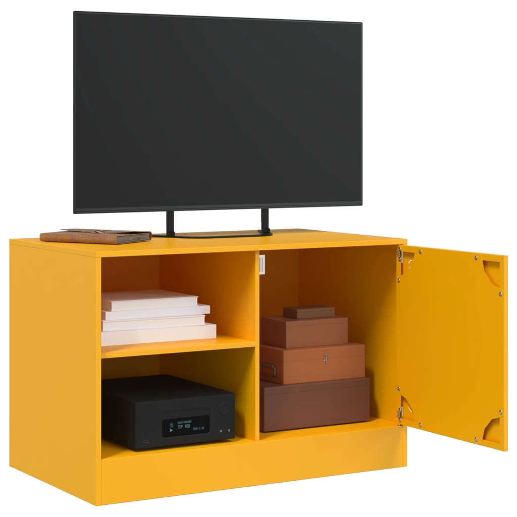 TV Cabinet Mustard Yellow 67x39x44 cm Steel
