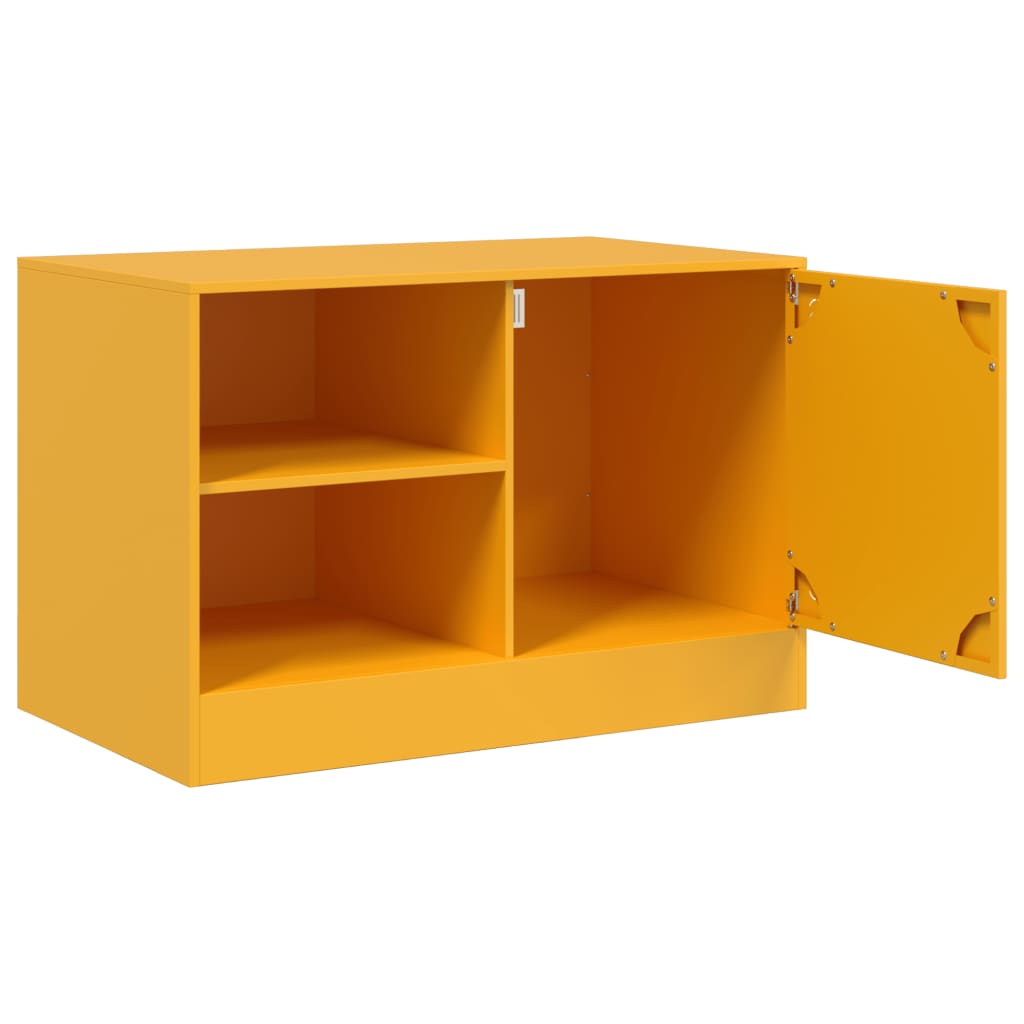 TV Cabinet Mustard Yellow 67x39x44 cm Steel