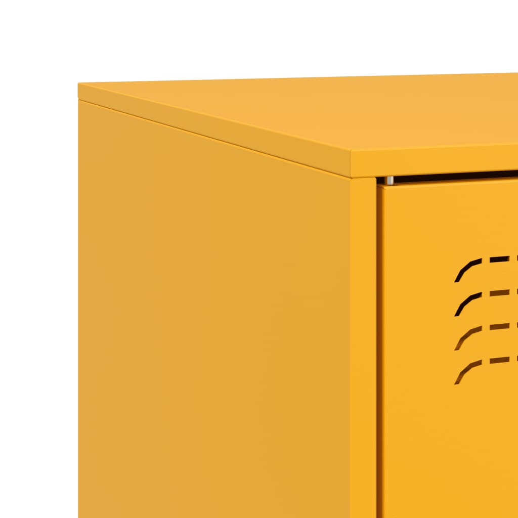 TV Cabinet Mustard Yellow 67x39x44 cm Steel