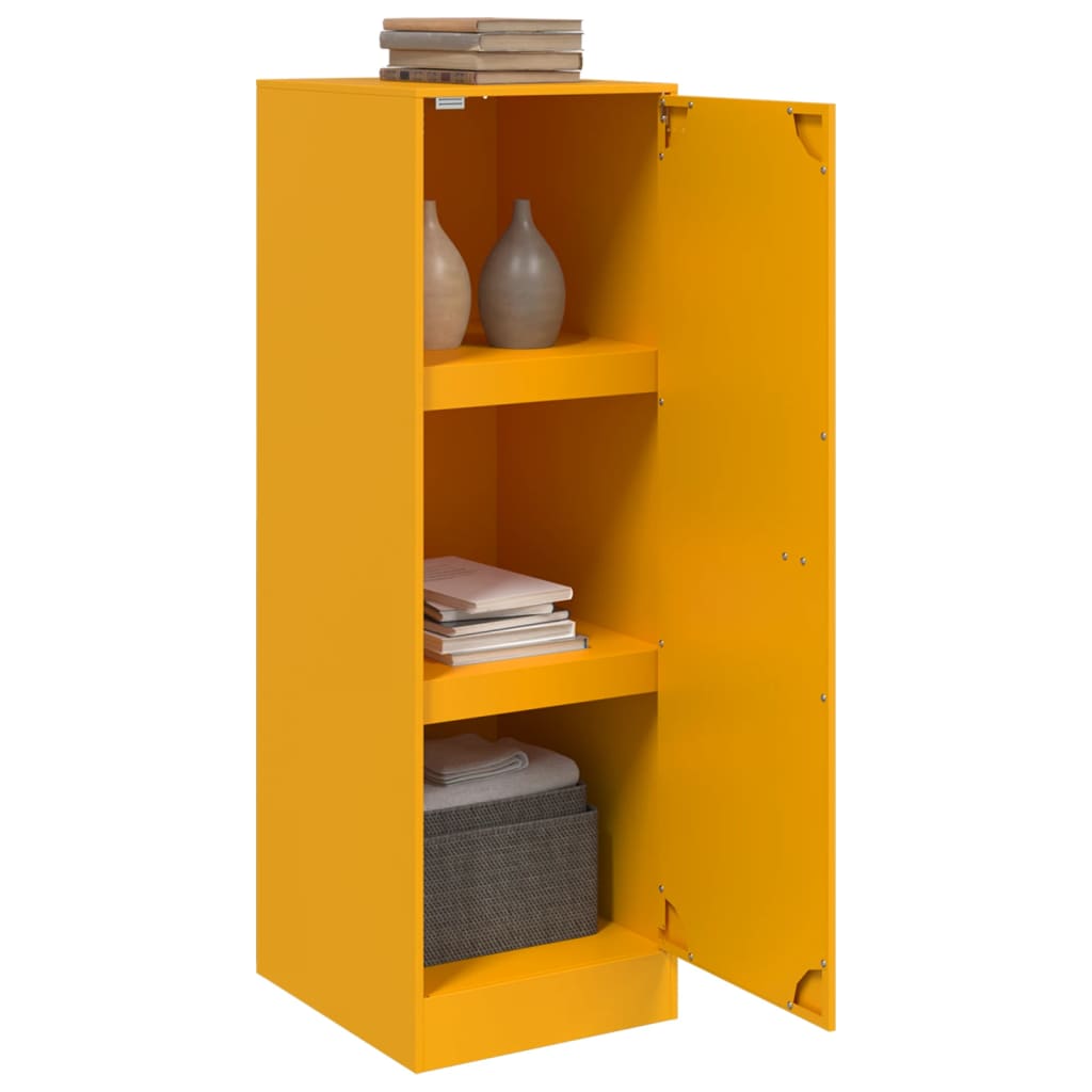 Mustard Yellow Steel Sideboard 34.5x39x107 cm | Stylish Storage Solution
