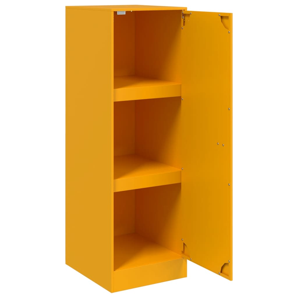 Mustard Yellow Steel Sideboard 34.5x39x107 cm | Stylish Storage Solution