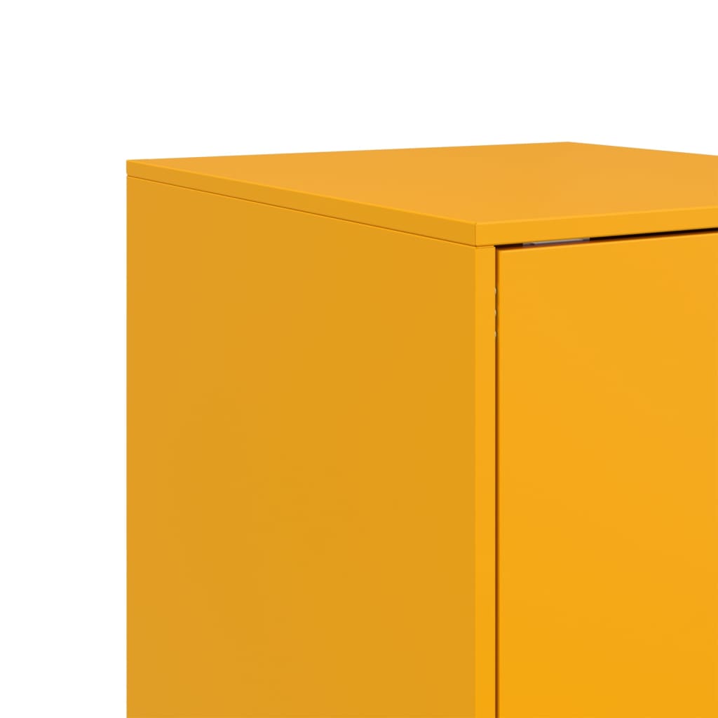 Mustard Yellow Steel Sideboard 34.5x39x107 cm | Stylish Storage Solution