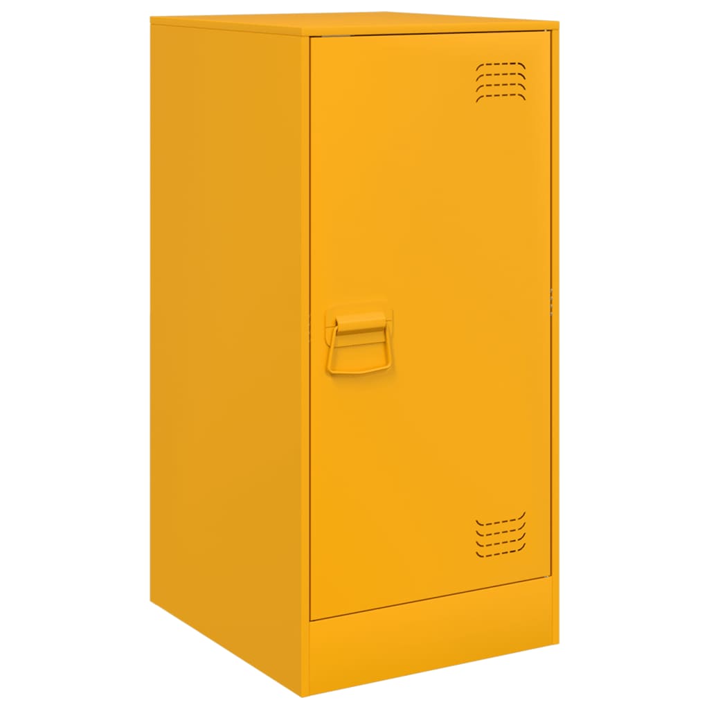Mustard Yellow Steel Sideboard 34.5x39x73 cm - Stylish Storage